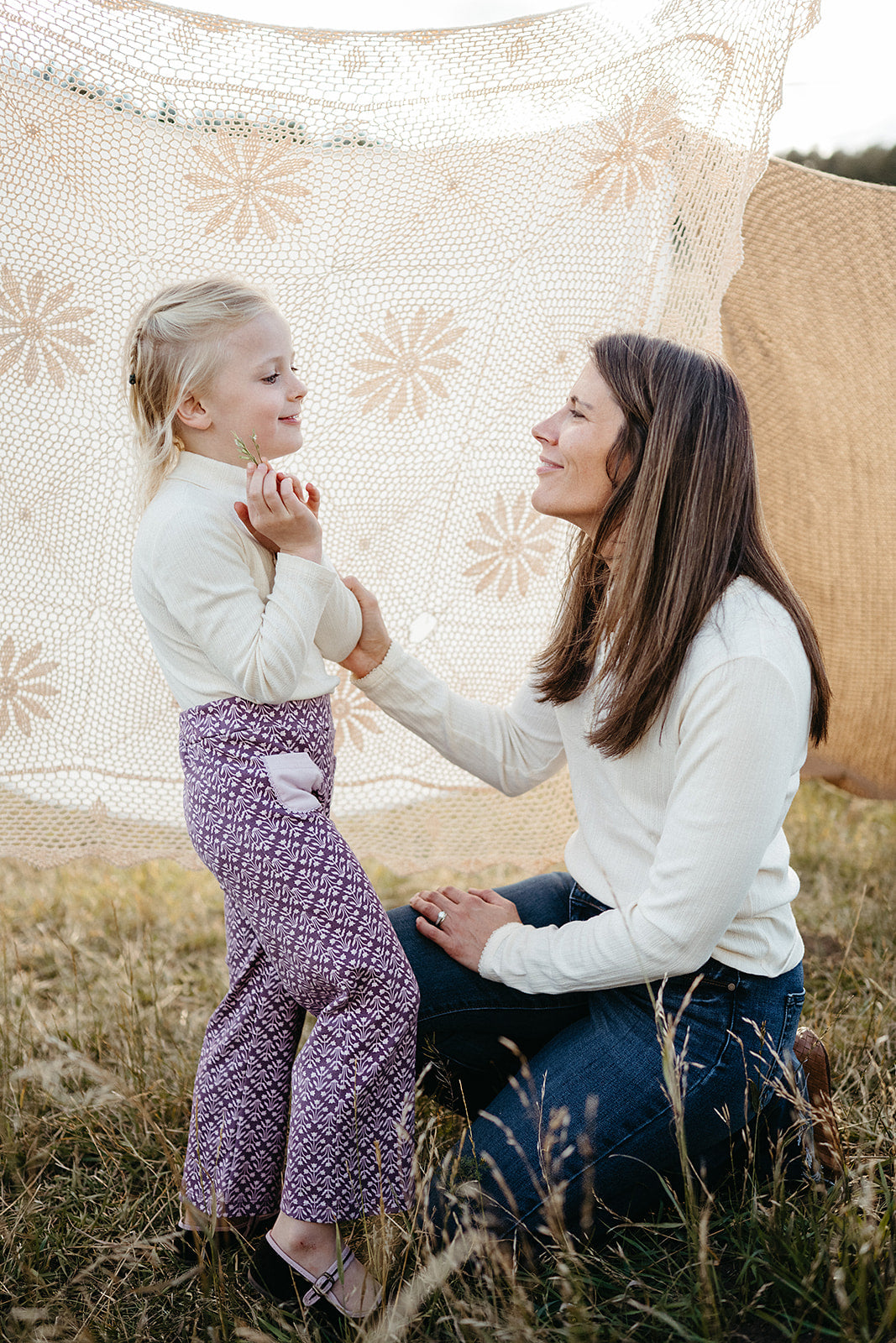 Women's Long Sleeve Henley | Pearl Pointelle