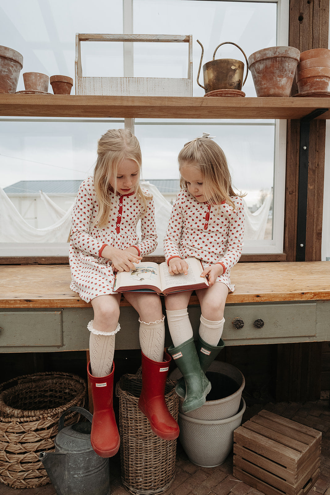 Waffle Henley Dress | Apple Orchard