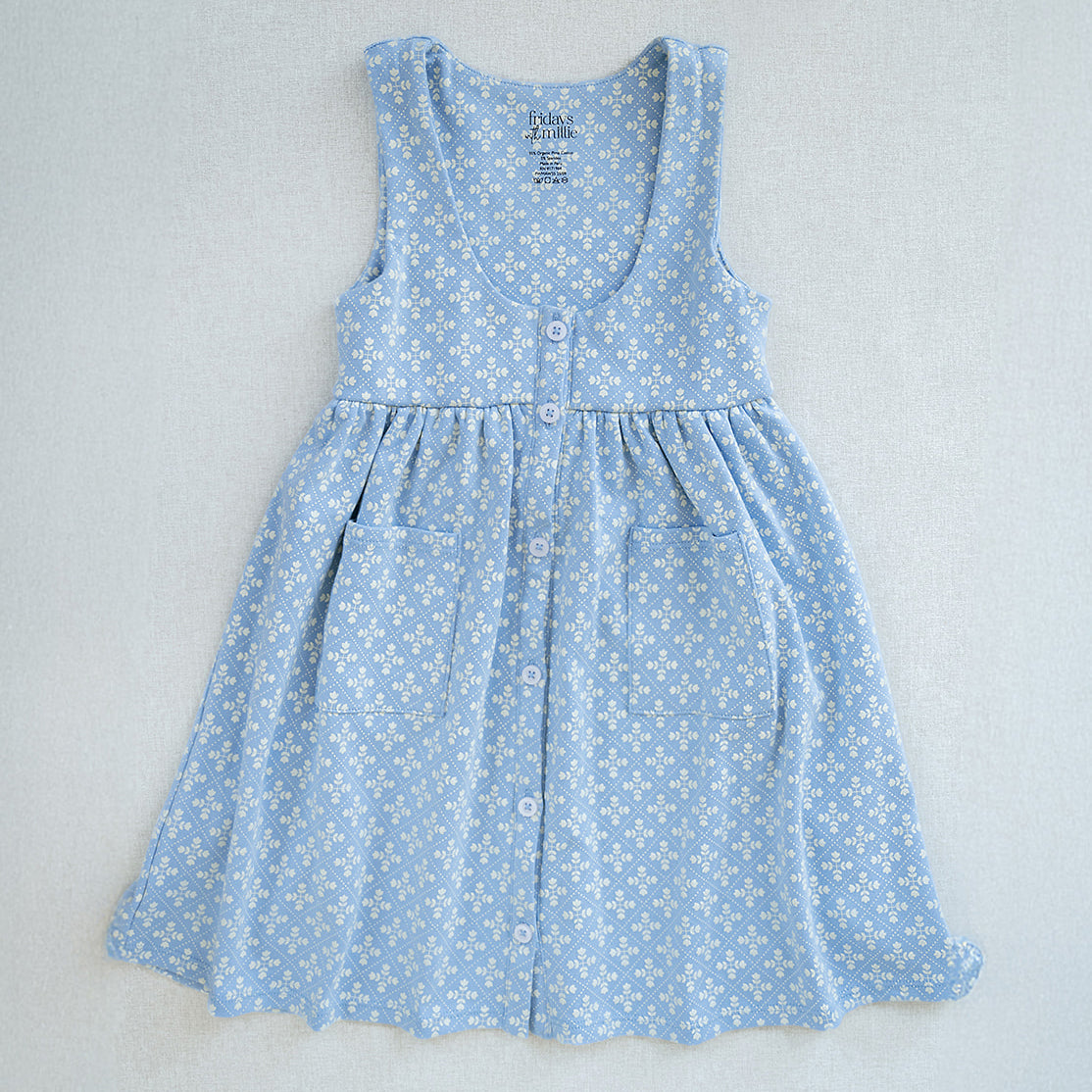 Fable Pinafore | Folk Flower Embroidery