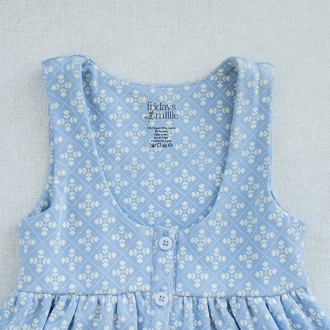 Fable Pinafore | Folk Flower Embroidery