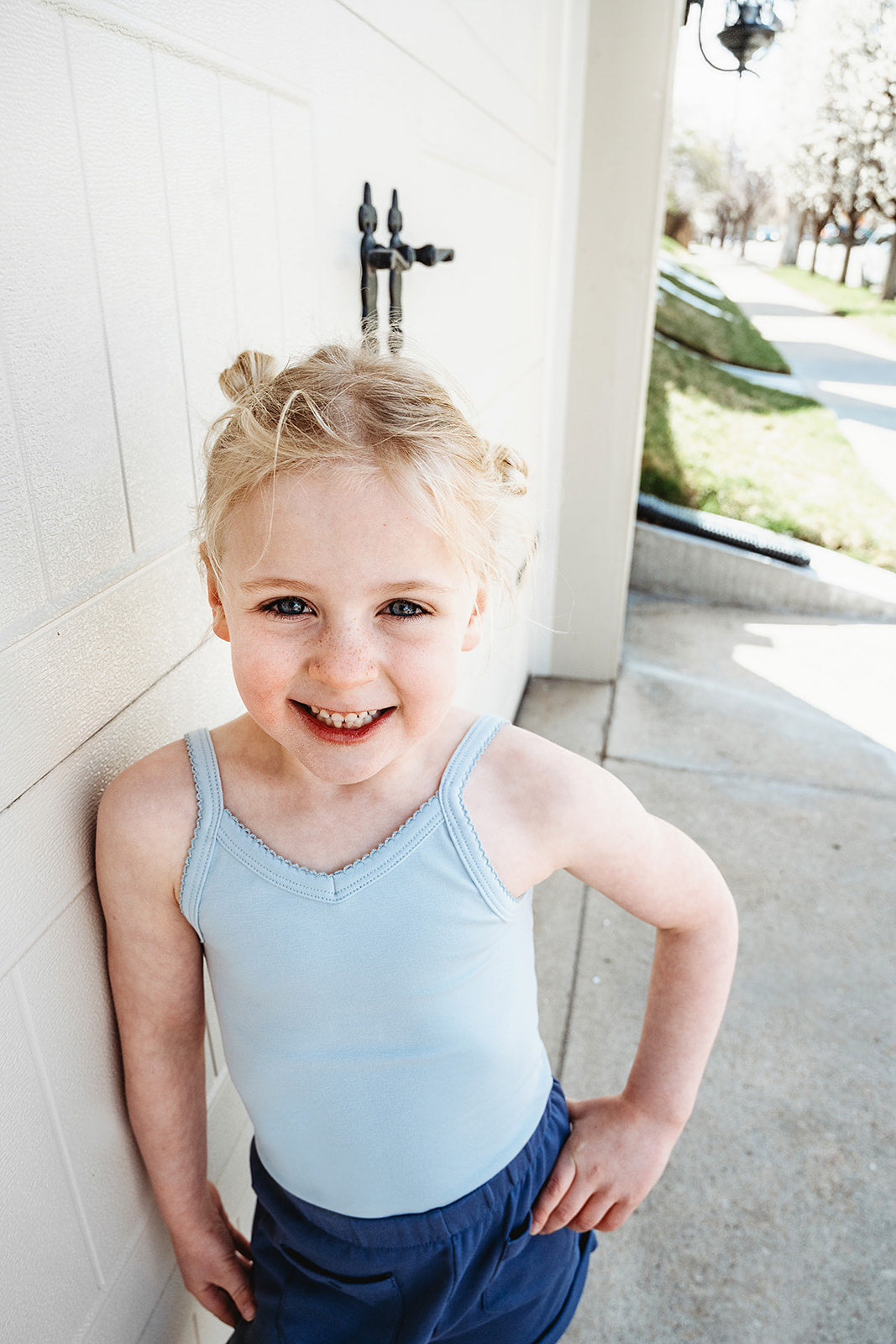 V-Neck Cami in Sky Blue