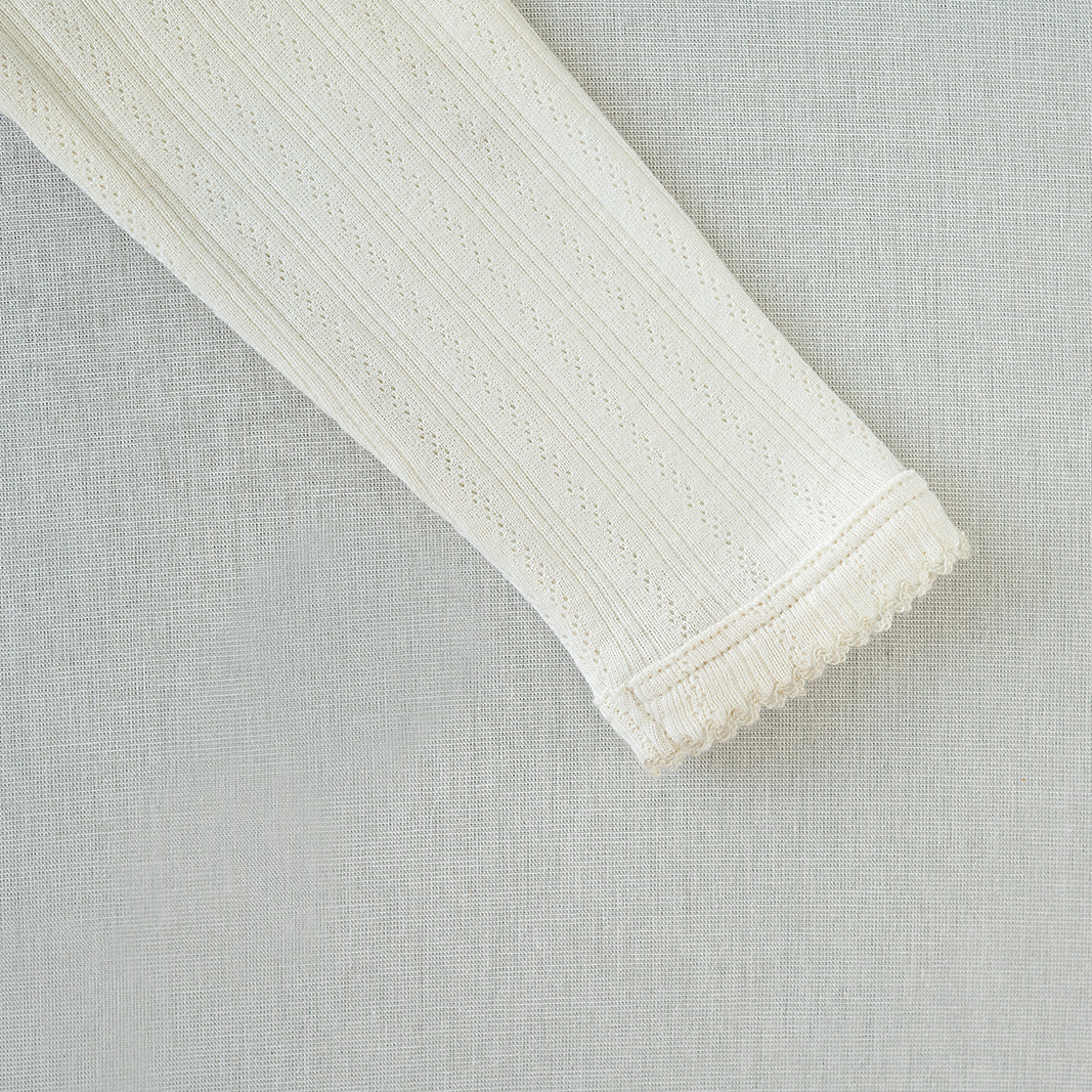 Long Sleeve Henley | Pearl Pointelle