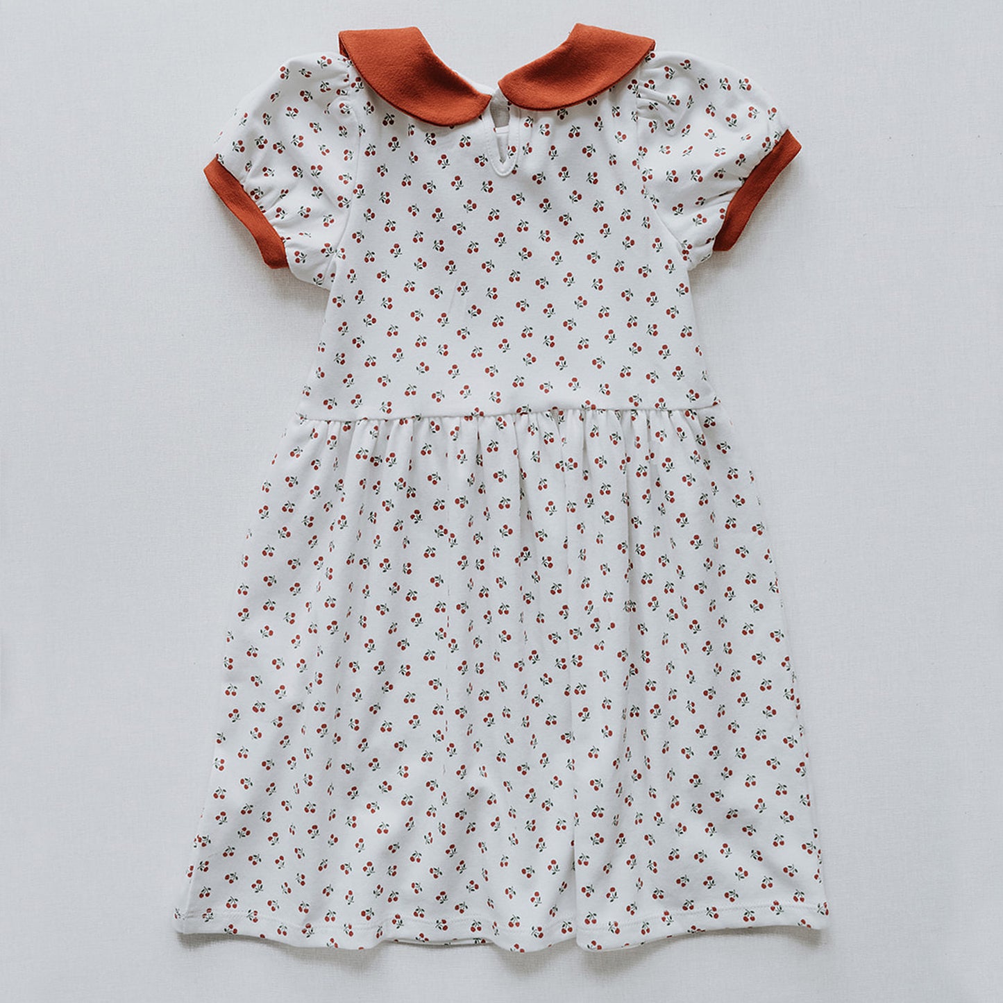 Peter Pan Collar Dress in Cherry Print