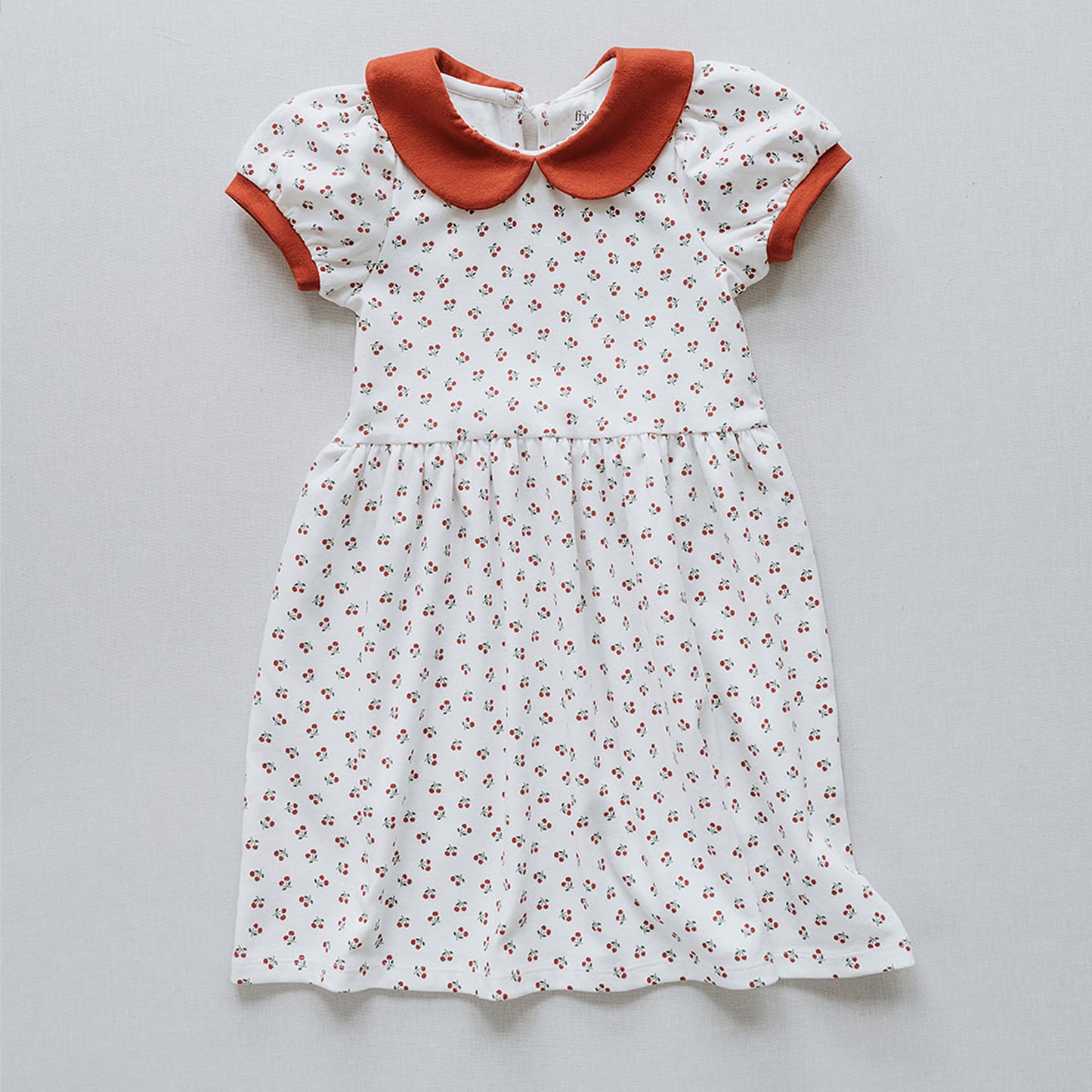 Peter Pan Collar Dress in Cherry Print