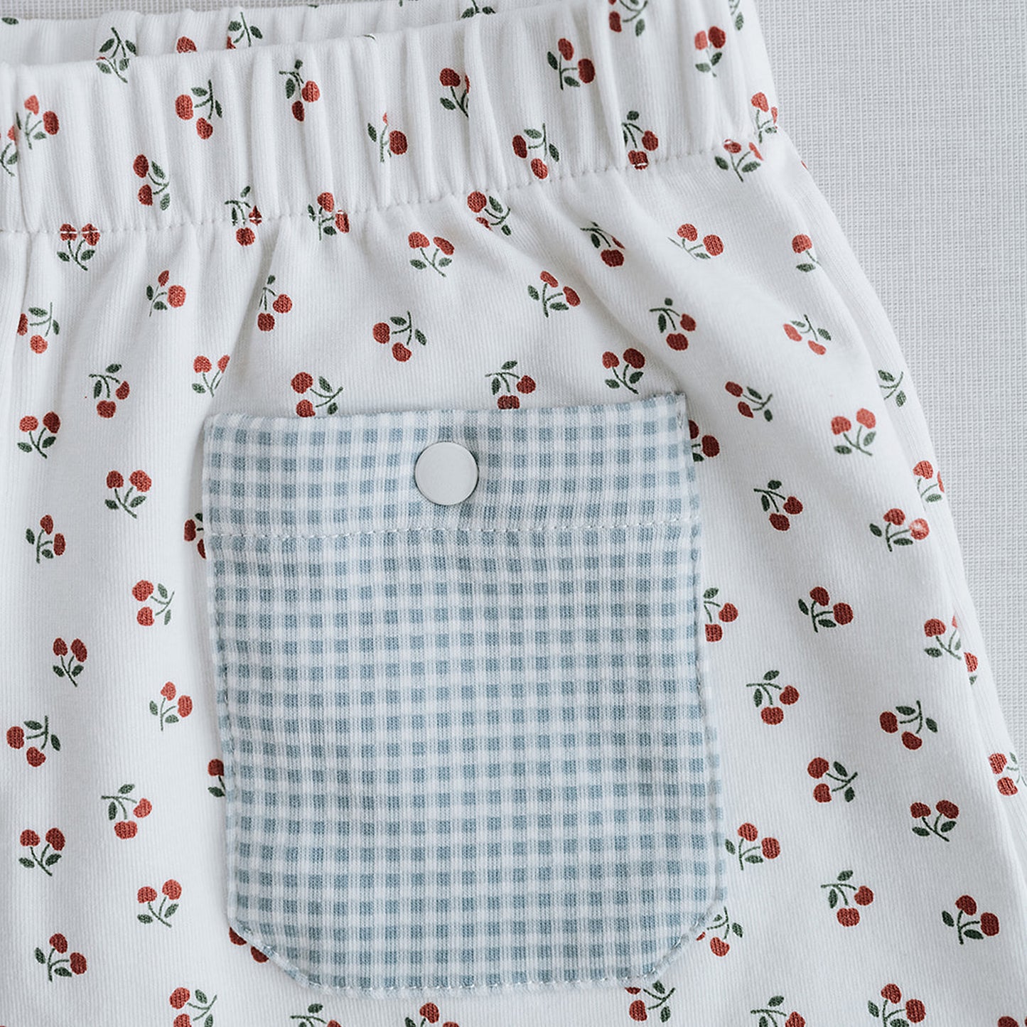 Patch Pocket Shorts in Cherry Print
