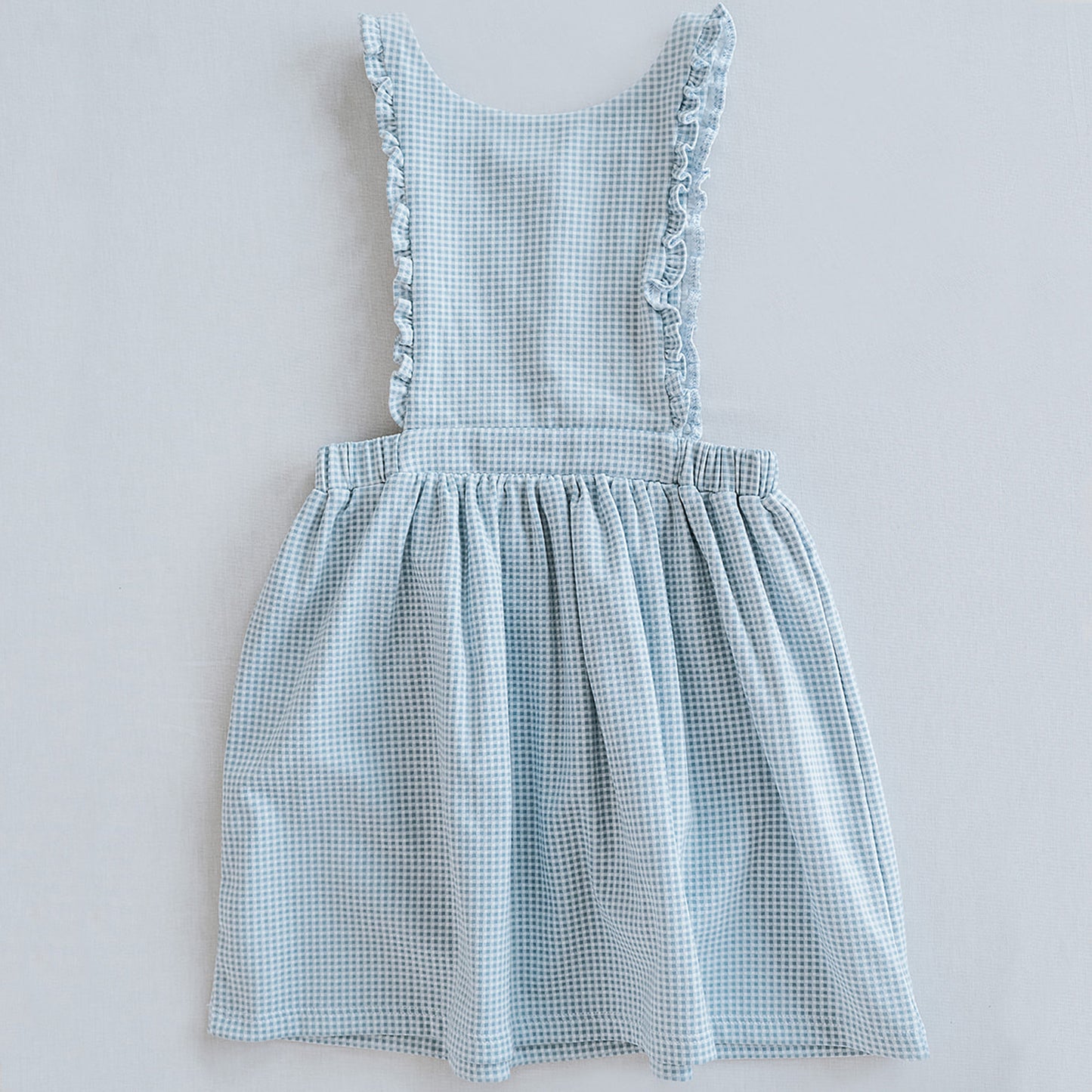 Ruffle Pinafore in Gingham Pattern