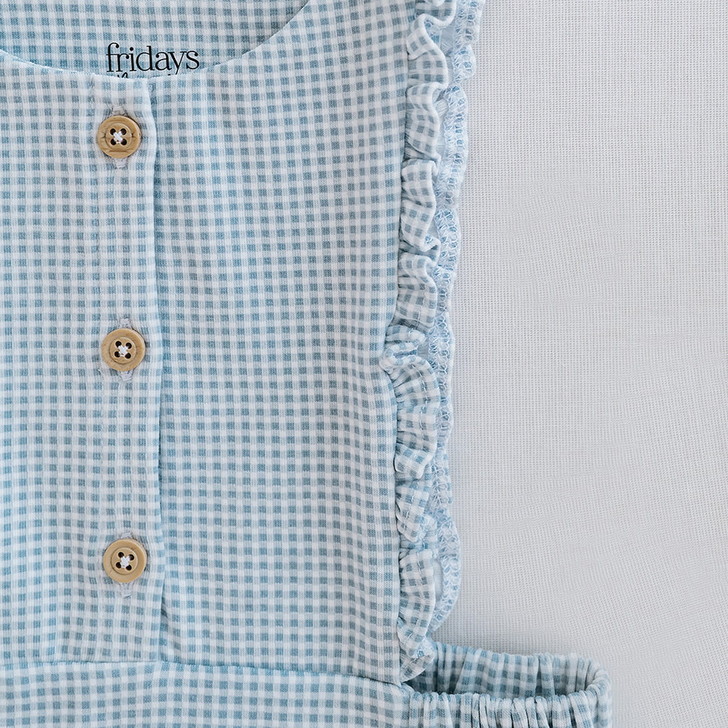 Ruffle Pinafore in Gingham Pattern