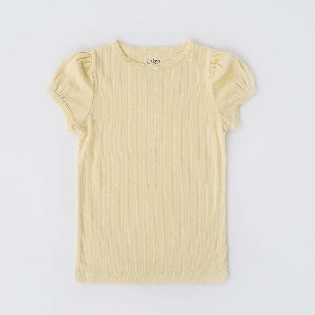 Beaufort Tee | Sunshine Pointelle