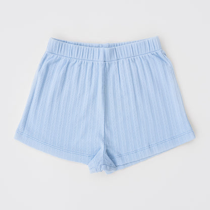 Everyday Shorts | Cornflower Blue Pointelle