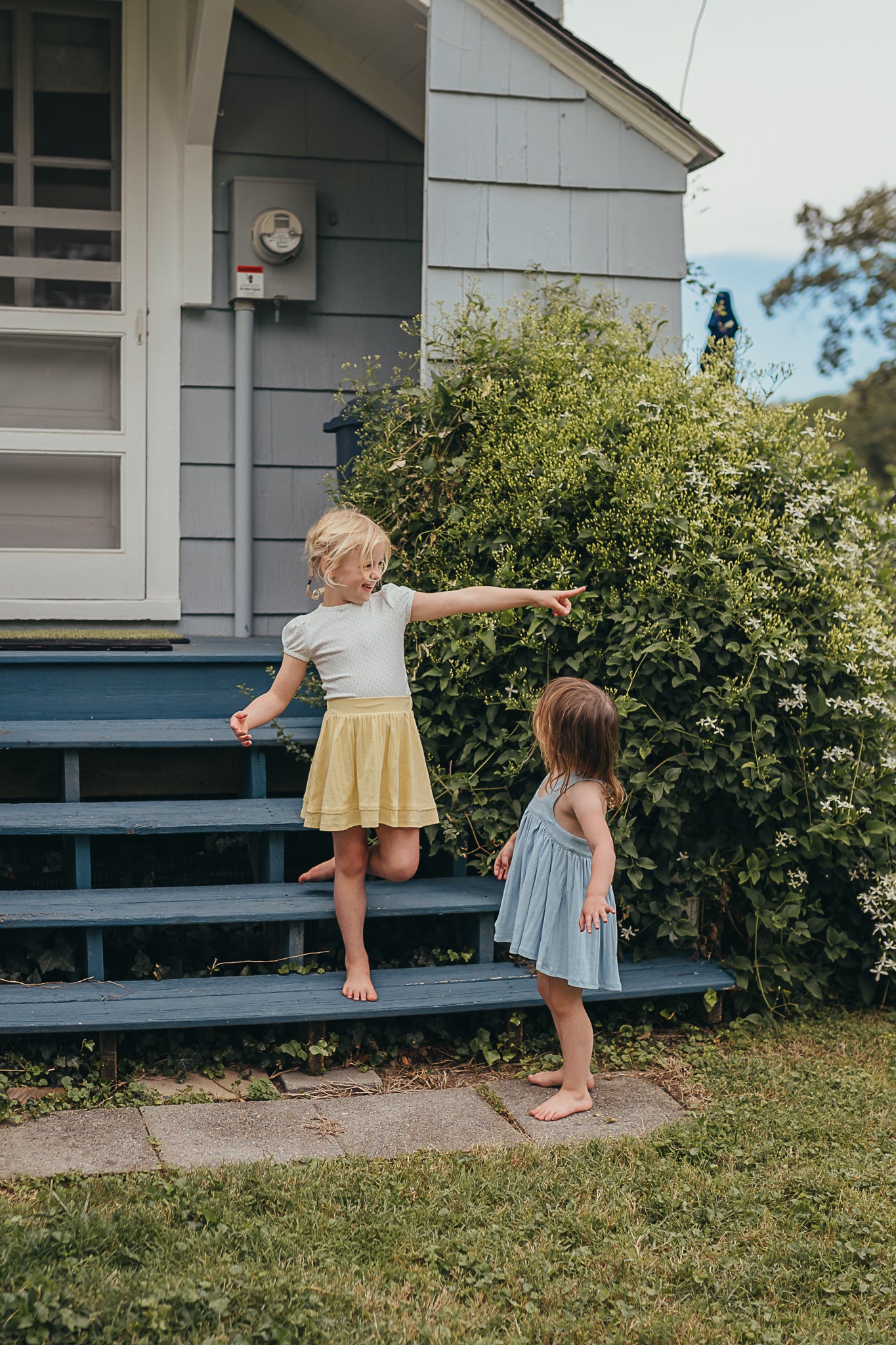 Summer Swing Top | Cornflower Blue Pointelle