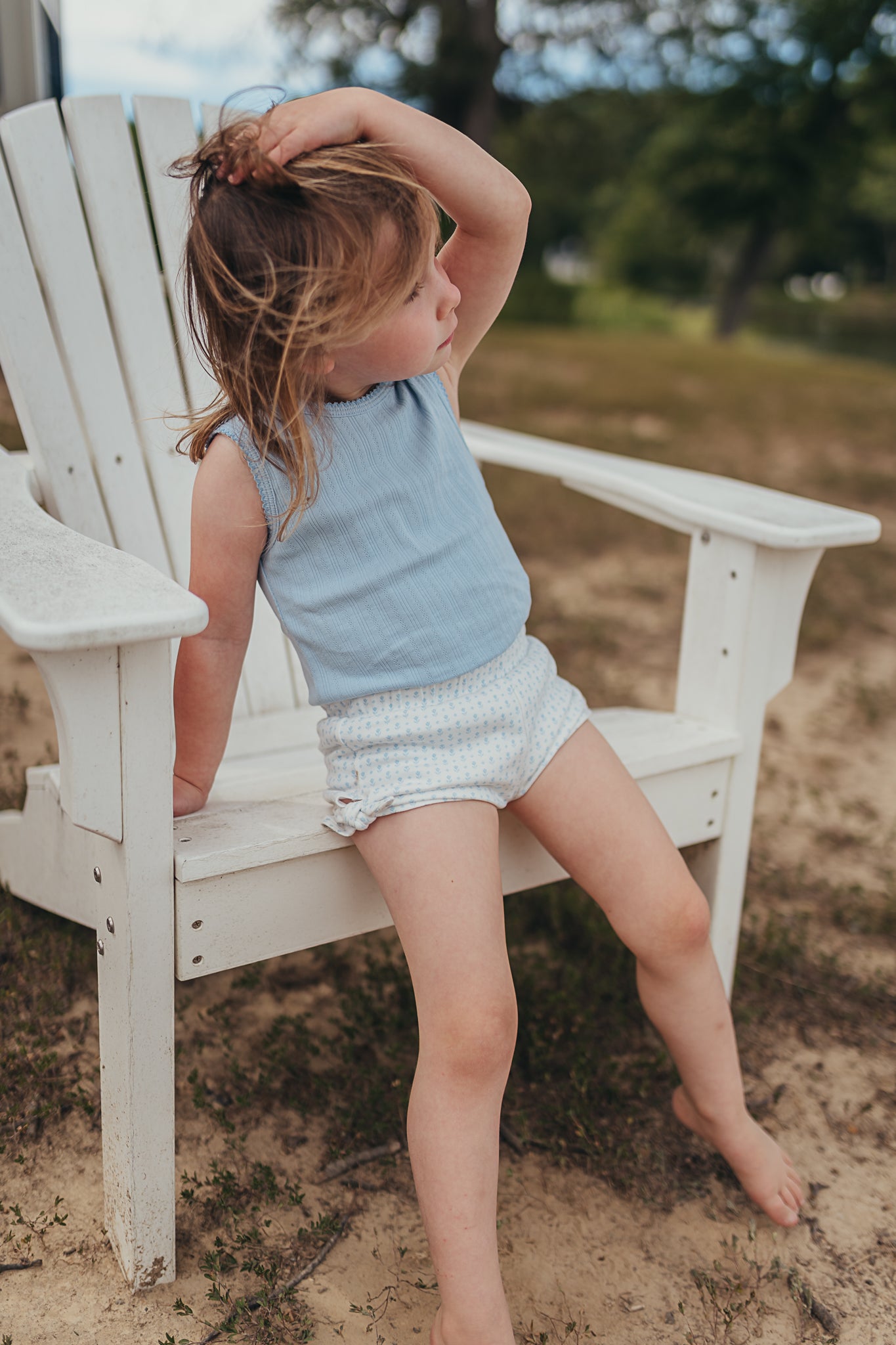 Penny Shorts | Cornflower Tulips