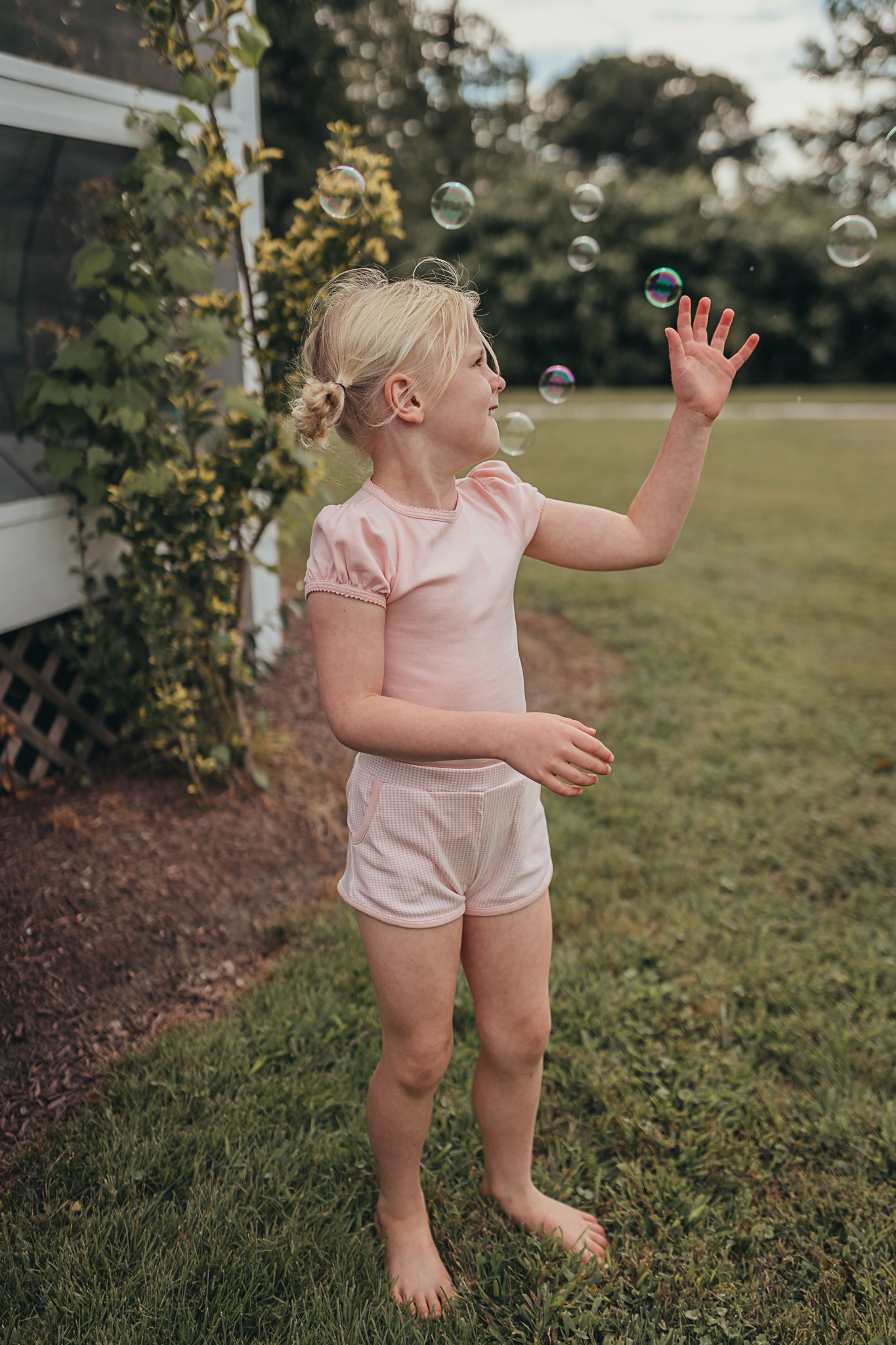 Playground Shorts | Strawberry Cream Gingham