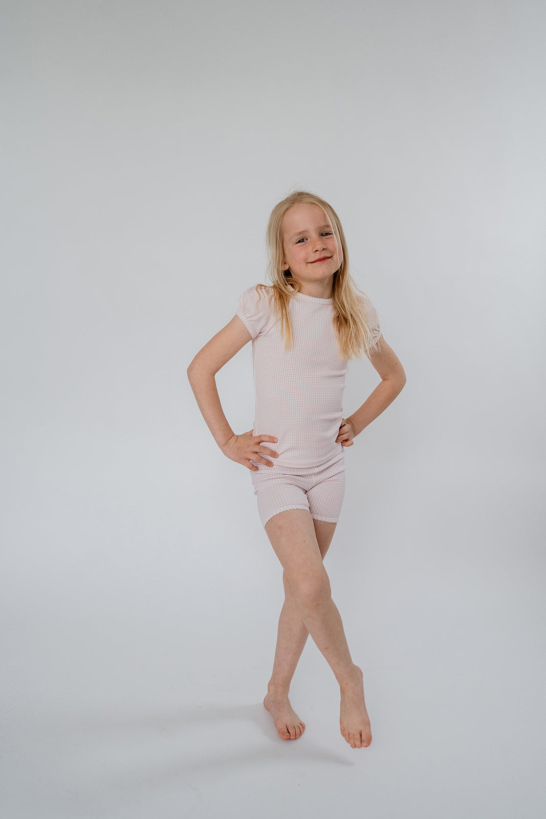 Cartwheel Shorts | Strawberry Cream Gingham