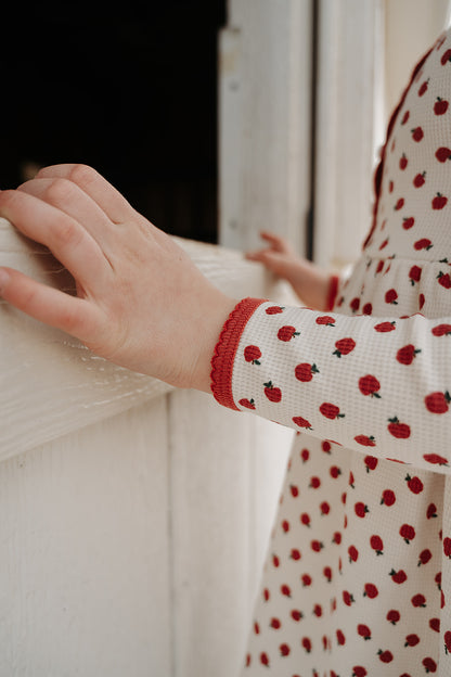 Waffle Henley Dress | Apple Orchard