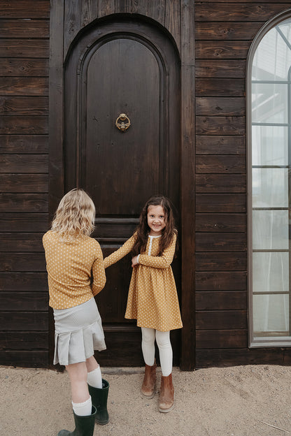 Waffle Henley Dress | Golden Tulips