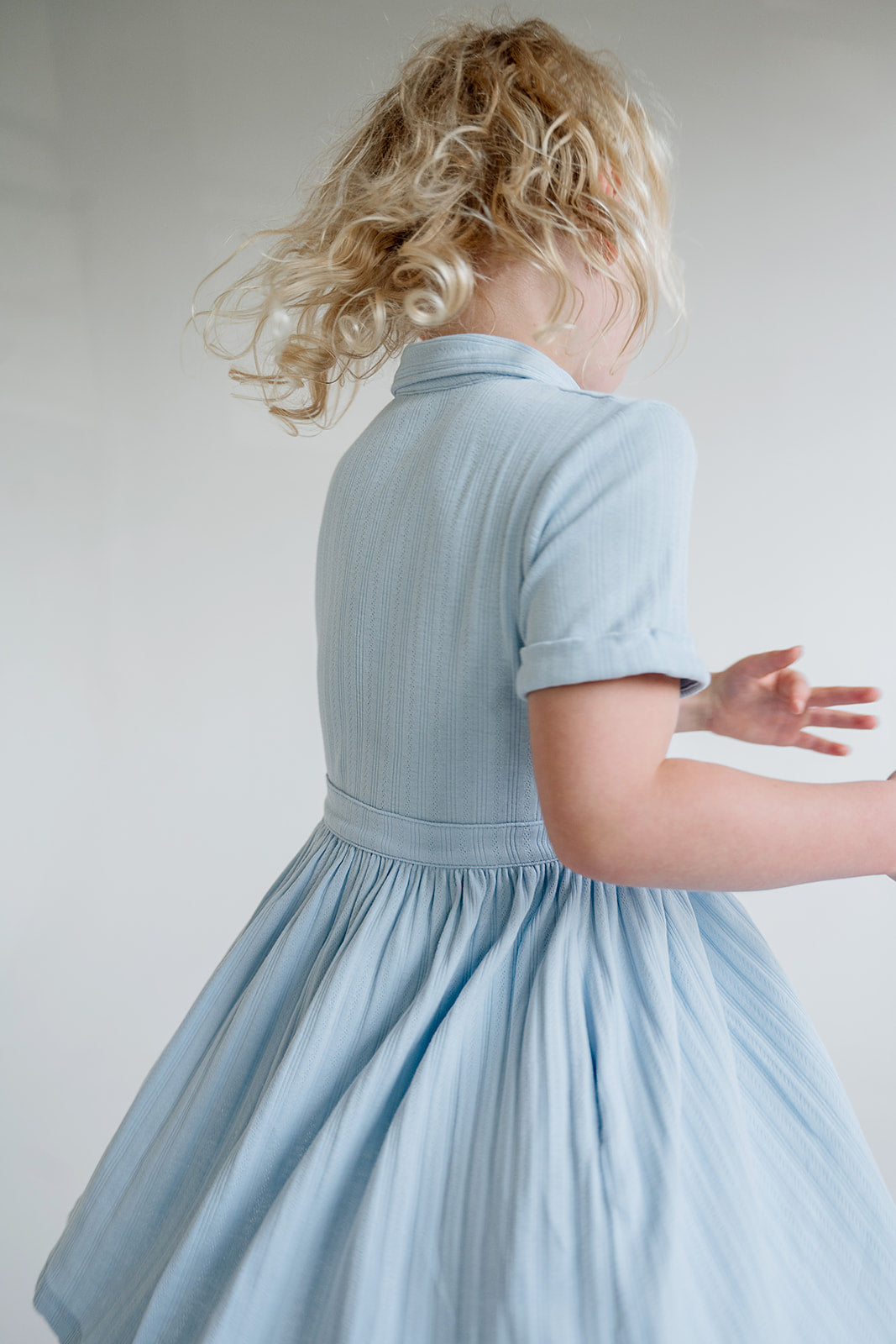 Wren Dress | Cornflower Blue Pointelle