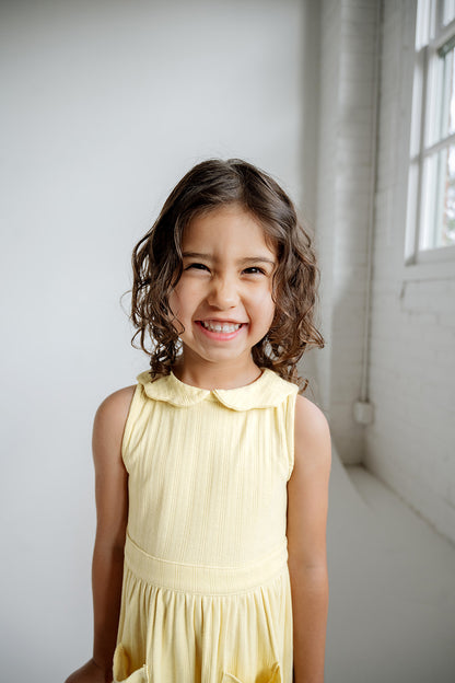 Scallop Collared Dress | Sunshine Pointelle