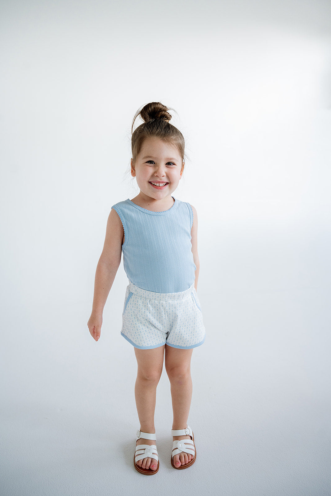 Playground Shorts | Cornflower Tulips