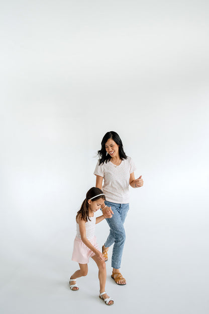 Women's V-Neck Tee | Dancing Petals