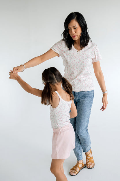 Women's V-Neck Tee | Dancing Petals