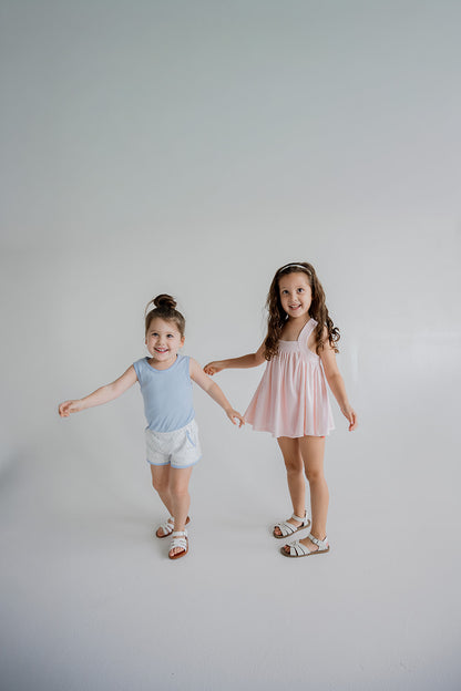 Playground Shorts | Cornflower Tulips