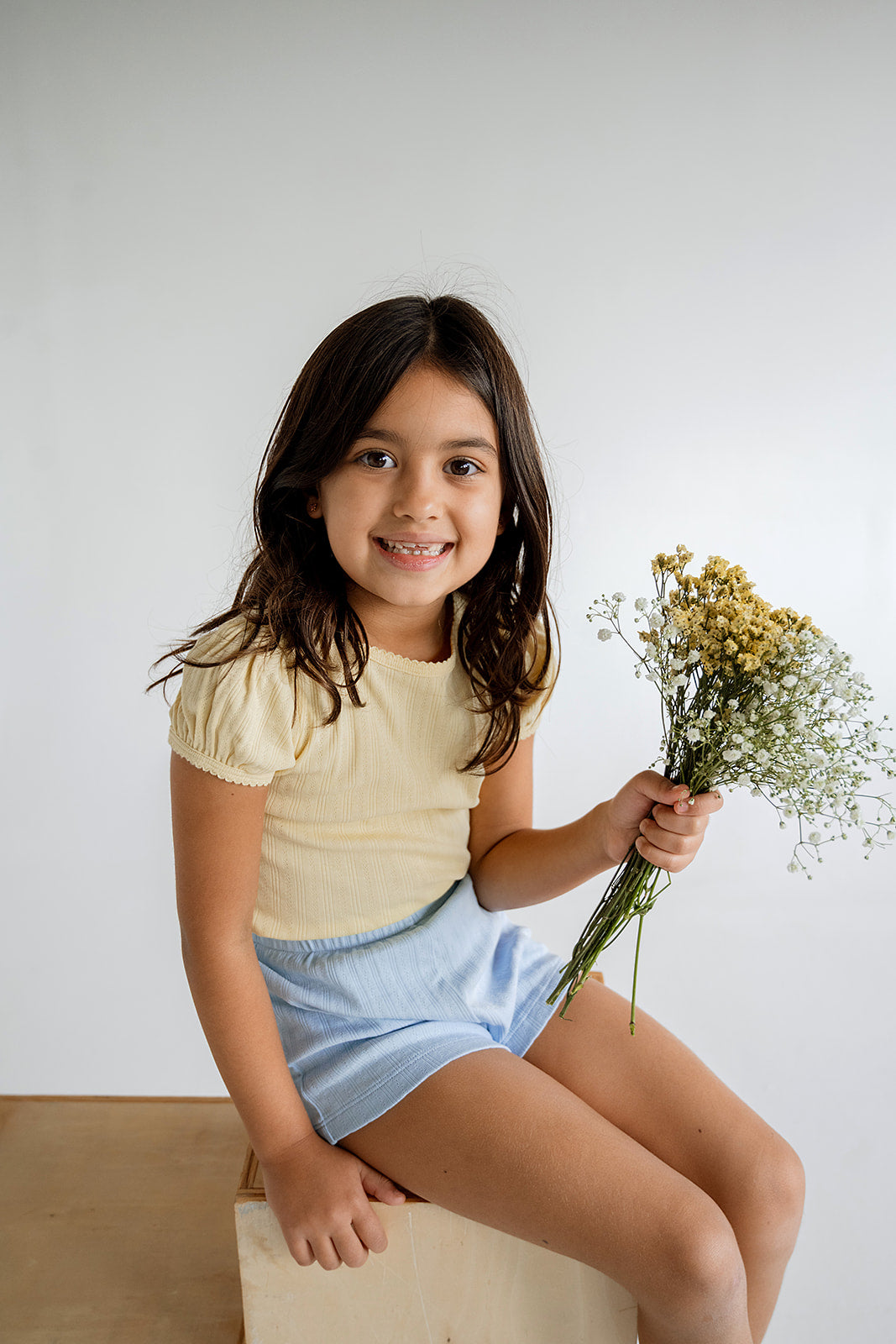 Everyday Shorts | Cornflower Blue Pointelle