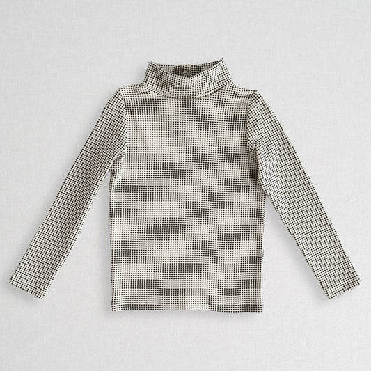 Turtleneck | Black and White Gingham