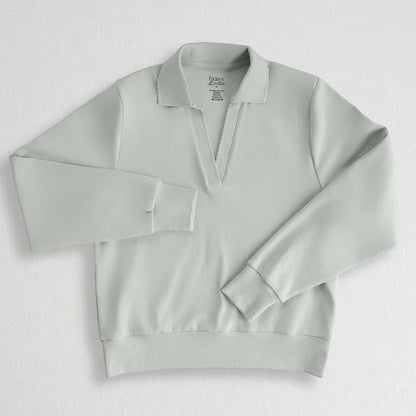 Women's Scallop Collared Pullover | Glacier