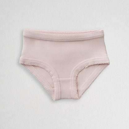 Girls Briefs Set | Black and White Gingham + Misty Rose