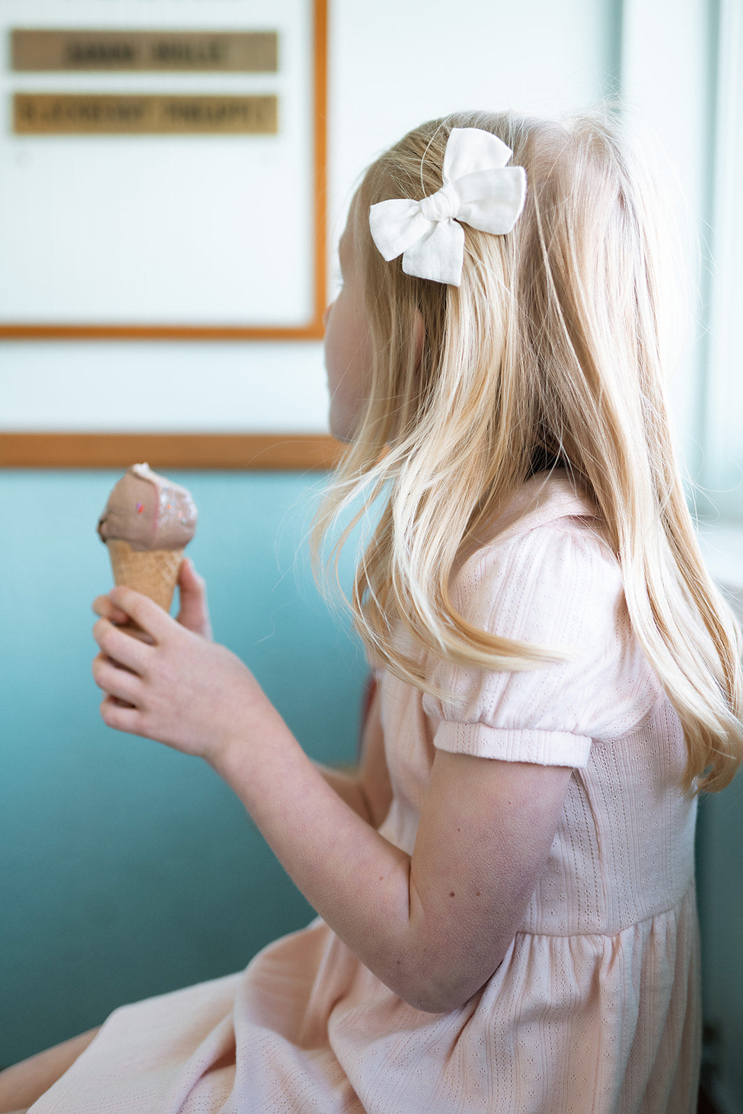 Peter Pan Collar Dress in Tulip Pink Pointelle
