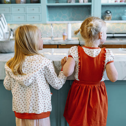 Ruffle Pinafore in Summer Fig