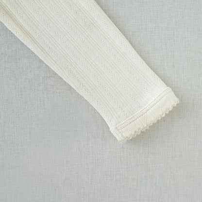 Long Sleeve Henley | Pearl Pointelle