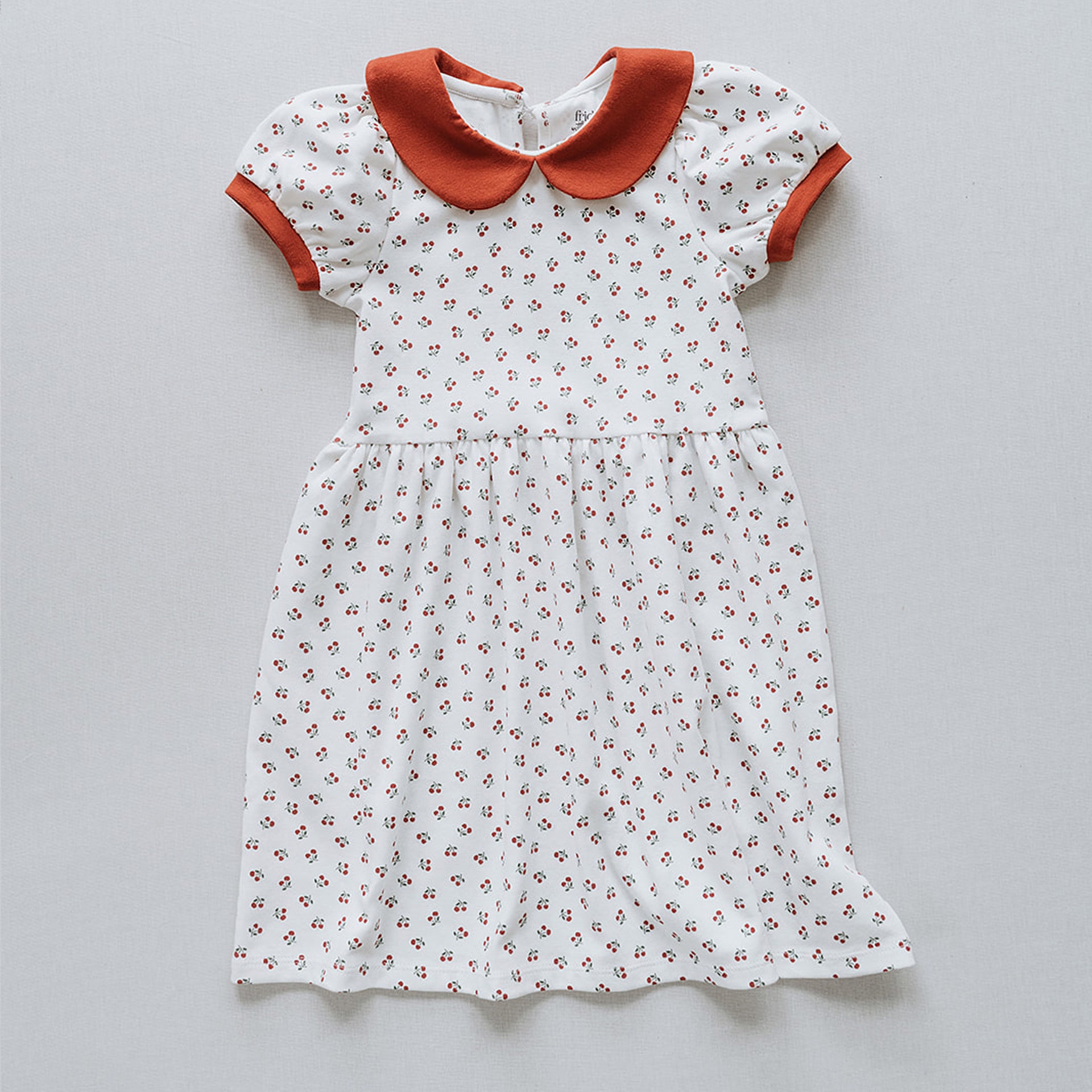 Peter Pan Collar Dress in Cherry Print 2