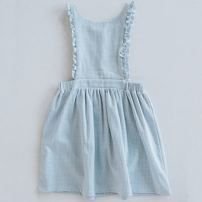Ruffle Pinafore in Gingham Pattern