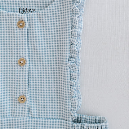 Ruffle Pinafore in Gingham Pattern
