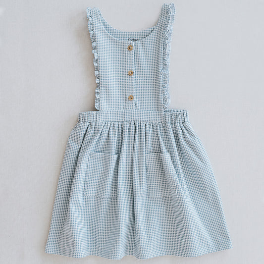 Ruffle Pinafore in Gingham Pattern
