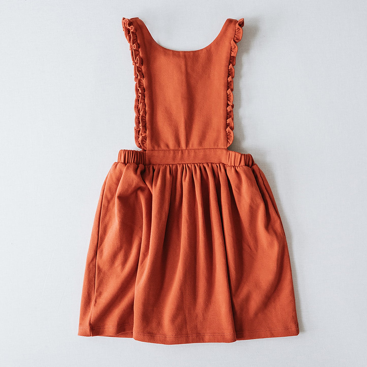 Ruffle Pinafore in Summer Fig
