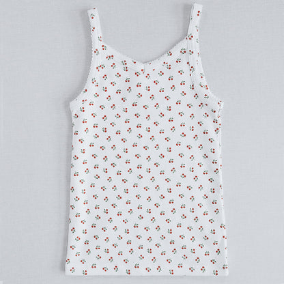 V-neck Cami in Cherry Print