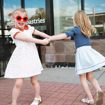 Peter Pan Collar Dress in Cherry Print