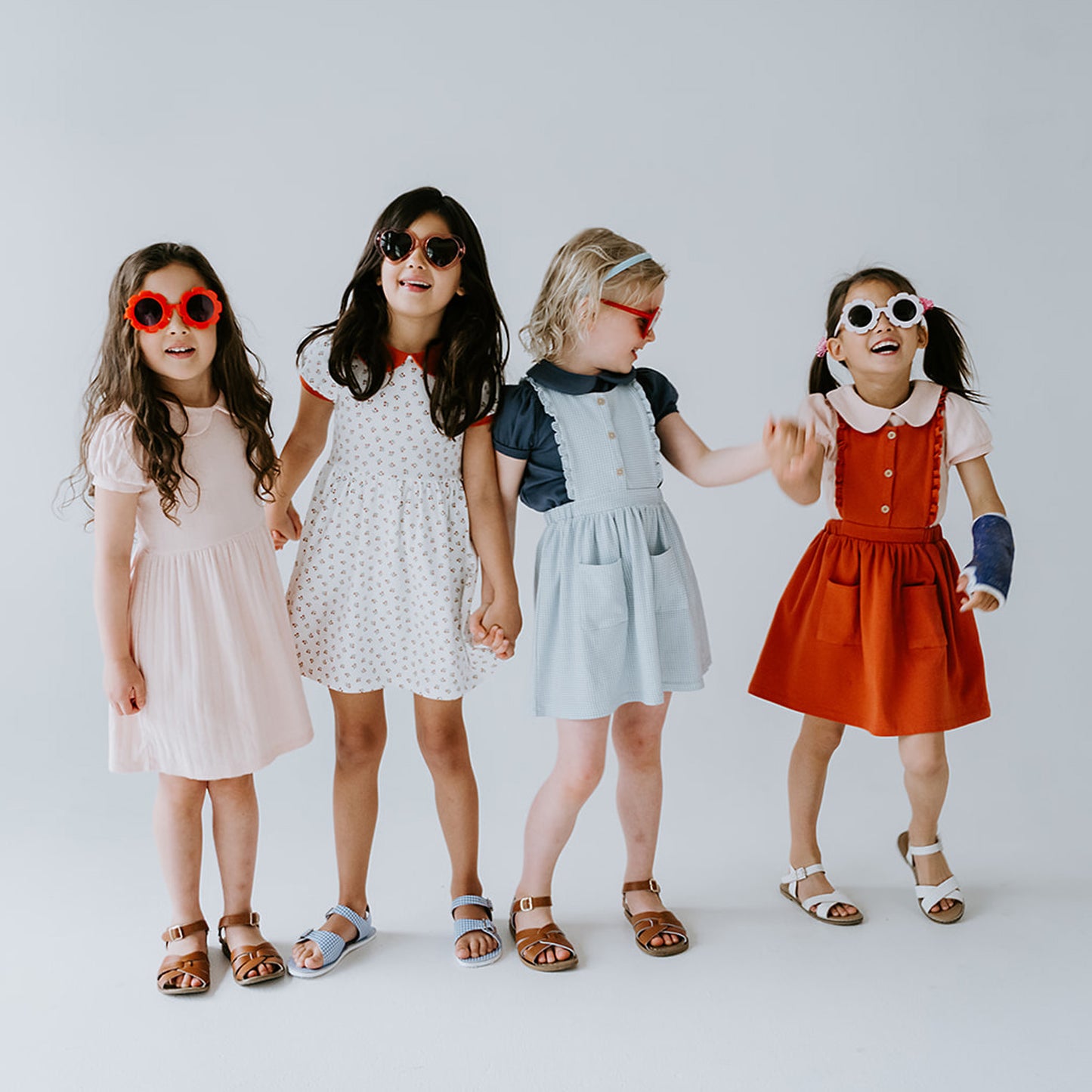 Peter Pan Collar Dress in Tulip Pink Pointelle