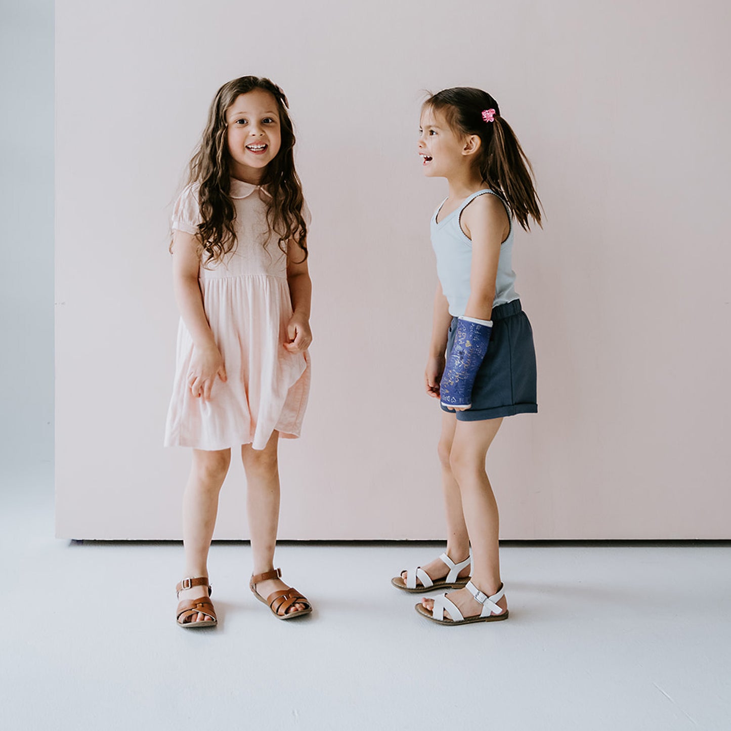 Peter Pan Collar Dress in Tulip Pink Pointelle