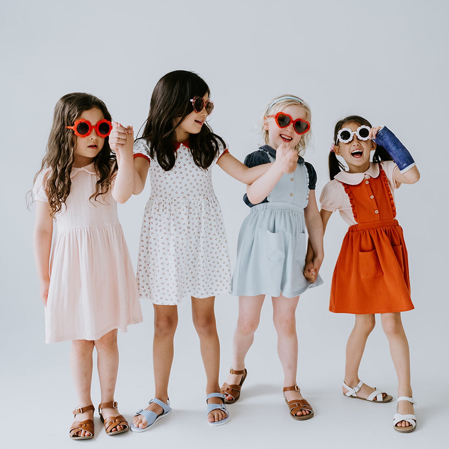 Ruffle Pinafore in Summer Fig